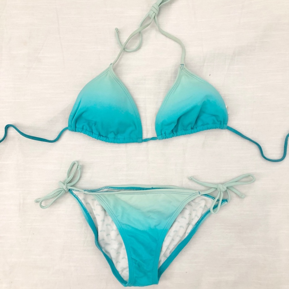 C&C California Swim ombré blue bikini set
